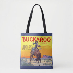 Tote Bag Étiquette de caisse de fruits vintage, Pommes Buck