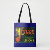 Tote Bag étiquette de caisses de citrons Estero dans les an (Devant)