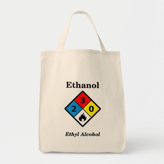Tote Bag Étiquette de fiches signalétiques d'éthanol (Devant)