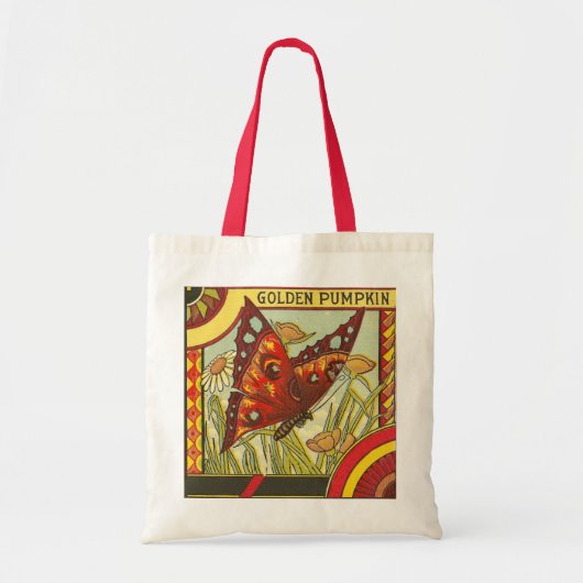 Tote Bag Étiquette de la cadence des papillons rouges (Devant)
