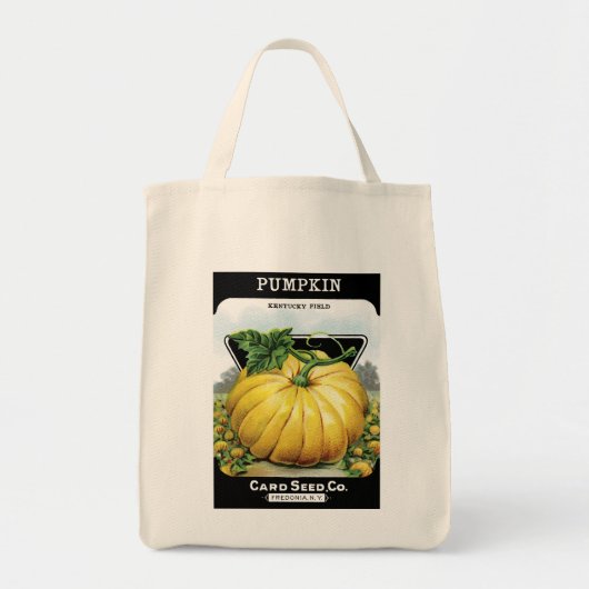 Tote Bag Étiquette de paquet de graine de citrouille (Devant)