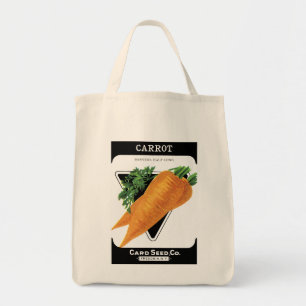 Tote Bag Étiquette de paquets de graines de carottes