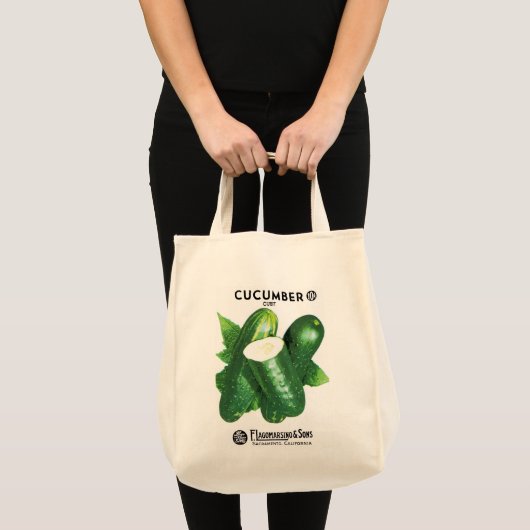 Tote Bag Étiquette de paquets de graines de concombre (Devant (produit))