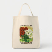 Tote Bag Étiquette de paquets de semences de géranium (Devant)