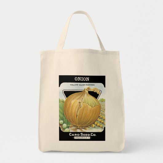 Tote Bag Étiquette de paquets de semences d'oignon (Devant)