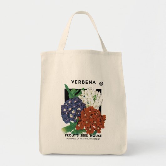 Tote Bag Étiquette de paquets de semences Verbena (Devant)