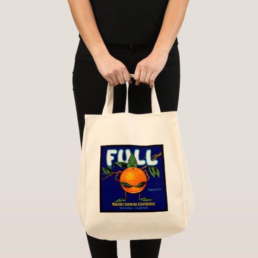 Tote Bag Étiquette d'oranges de marque complète (Devant (produit))