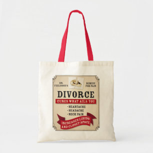 Tote Bag Étiquette médicinal de divorce