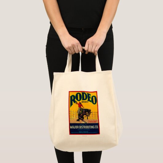 Tote Bag Étiquette Rodeo VegetableSalinas, CA (Devant (produit))