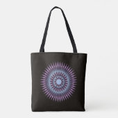 Tote Bag Étoile d'art moderne violette rose lilas (Dos)