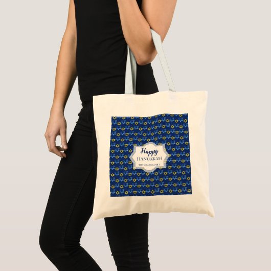 Tote Bag Étoile de David Joyeux Hanoukka Aquarelle (Devant (produit))