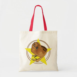 Tote Bag Étoile de poussin rouge Silkie