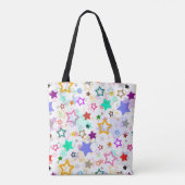 Tote Bag Étoiles colorées blanches (Dos)