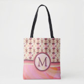 Tote Bag Étoiles connectées rose et jaune (Devant)