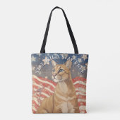 Tote Bag Étoiles de cougar et rayures (Dos)