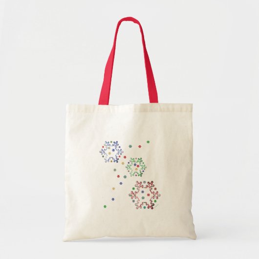 Tote Bag Étoiles de flocon de neige de Noël (Devant)