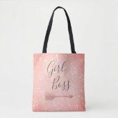 Tote Bag Étoiles de gloire sur la fille rose Boss (Devant)