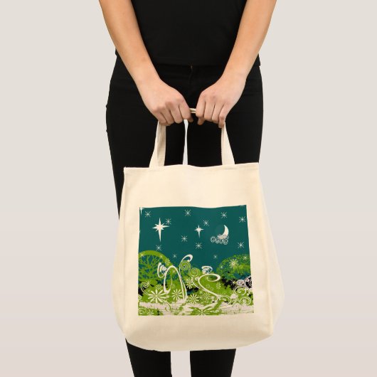 Tote Bag Étoiles de la lune Splat de peinture de tourbillon (Devant (produit))