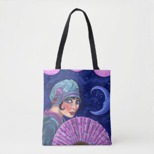 Tote Bag Étoiles de lune de fan de fille d'aileron d'anné