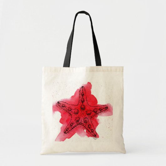 Tote Bag Étoiles de mer d'aquarelle (Devant)