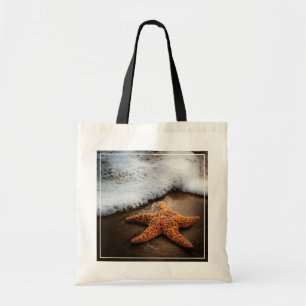 Tote Bag Étoiles de mer seules sur la plage