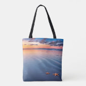 Tote Bag Étoiles de mer sur le sable (Dos)