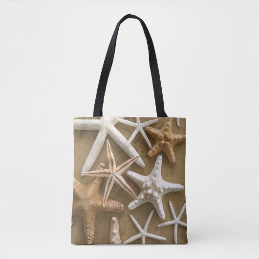 Tote Bag Étoiles de mer sur le sable (Devant)