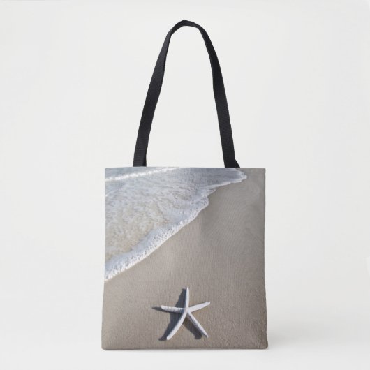 Tote Bag Étoiles de mer sur une plage à distance (Devant)