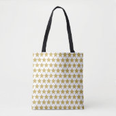 Tote Bag Etoiles de Parties scintillant d'or blanc (Devant)