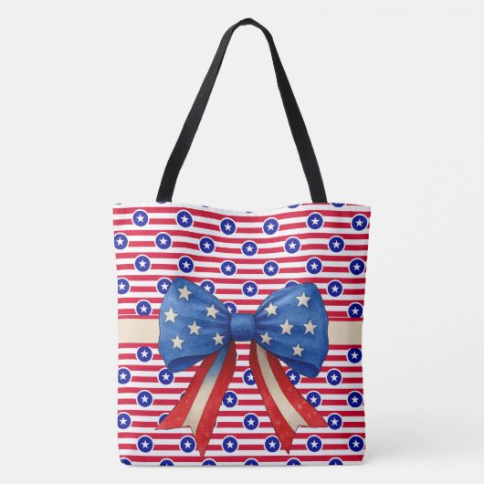 Tote Bag Étoiles Et Bandes (Dos)