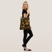 Tote Bag Étoiles Jaune Doré Pailleté Design (Sur le modèle)