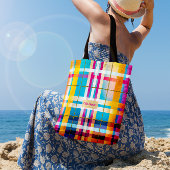 Tote Bag Étonnant Tendance Plaid Été Multi-Couleurs Wexford