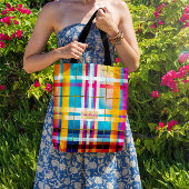 Tote Bag Étonnant Tendance Plaid Été Multi-Couleurs Wexford