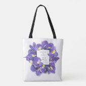 Tote Bag Etonnante couleur d'aquarelle pourpre Irises Maid  (Dos)