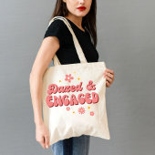 Tote Bag Étourdi et fiancé, groovy rétro daisy enterrement 