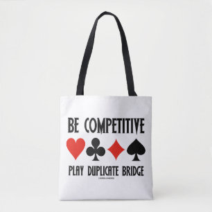 Tote Bag Être compétitif Jouer des combinaisons de carte de