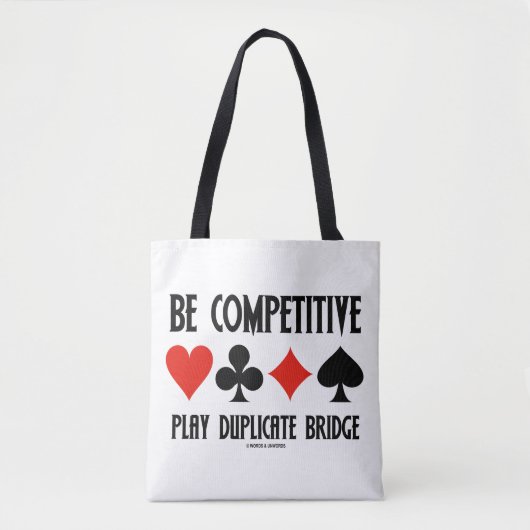 Tote Bag Être compétitif Jouer des combinaisons de carte de (Devant)