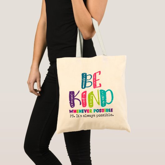 Tote Bag Être gentil chaque fois que possible (Devant (produit))
