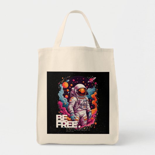 Tote Bag ÊTRE GRATUIT Conception des astronautes (Devant)