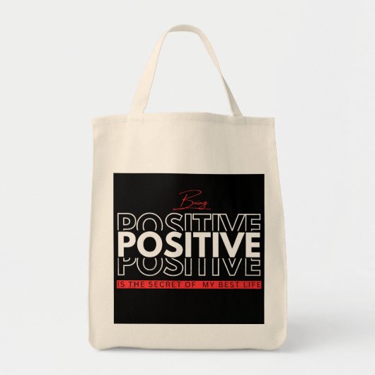 Tote Bag Être positif (Devant)