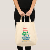 Tote Bag Être un écrivain créatif amoureux combattant devis (Devant (produit))