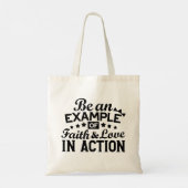 Tote Bag Être un exemple de foi et d'amour en action (Dos)