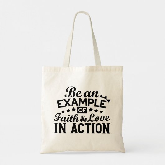 Tote Bag Être un exemple de foi et d'amour en action (Dos)