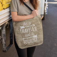 Être un voyageur pas une carte touristique Typogra