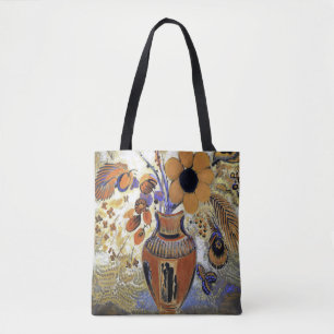 Tote Bag Etruscan vase with Flowers, Redon