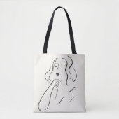 Tote Bag Étude simple - Esquisse d'une femme (Devant)