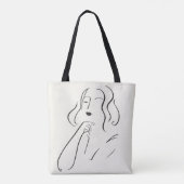 Tote Bag Étude simple - Esquisse d'une femme (Dos)