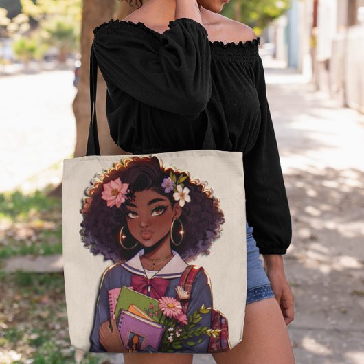 Tote Bag Étudiant Ado afro-américain très intelligent
