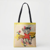 Tote Bag étudiant en chat kitten (Devant)