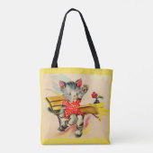 Tote Bag étudiant en chat kitten (Dos)